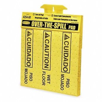 RUBBERMAID COMMERCIAL PRODUCTS Absorbent Pad Universal Yellow PK22, 3NB40