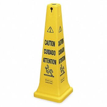 RUBBERMAID COMMERCIAL PRODUCTS Safety Cone Yellow HDPE 36 in H, 3NB41