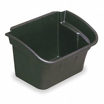 RUBBERMAID COMMERCIAL PRODUCTS Utility Bin 4 gal Black 17 in W, 3NE59