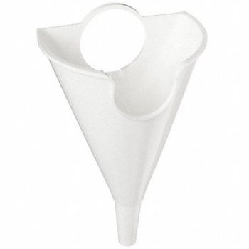 JUSTRITE Funnel 6 L 1/2 Spout Dia White, 3NJY4
