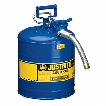 JUSTRITE Type II Safety Can 17-1/2 in H Blue, 3NKH7