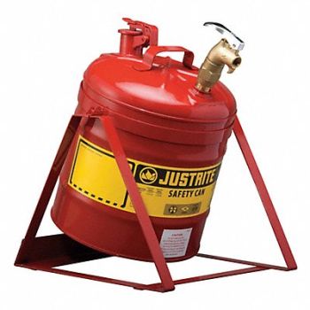 JUSTRITE Type I Faucet Safety Can 5 gal Red, 3NKJ4