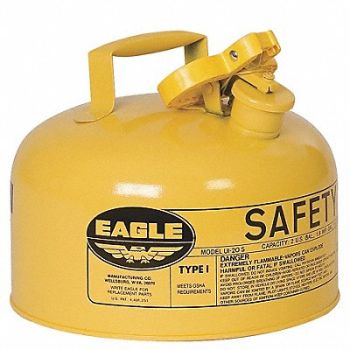 EAGLE Type I Safety Can 2 gal Yellow 9-1/2In H, 3NKK1