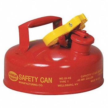 EAGLE Type I Safety Can 1/2 gal Red, 3NKK3