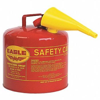 EAGLE Type I Safety Can 5 gal Red, 3NKR5
