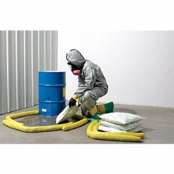 SPILFYTER Absorb Sock Chem/Hazmat 10ft L PK6, 3NMN8
