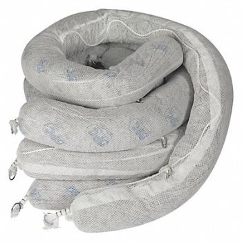 BRADY SPC ABSORBENTS Absorbent Boom Universal 10 ft L PK4, 3NMP9