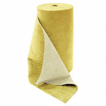 SPILFYTER Absorbent Roll Universal Yellow 150 ft.L, 3NMT5