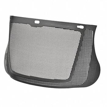 ELVEX Faceshield Visor Steel Mesh Blk 7x13in, 3NMV2