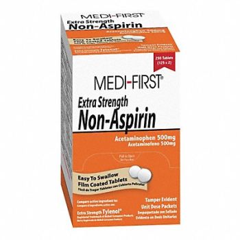 MEDI-FIRST Extra Strength Pain Relief Tablet PK250, 3NNW2