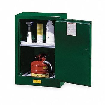 JUSTRITE Cabinet Pesticide Green 12 Gallon, 3NPH6