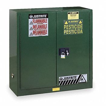JUSTRITE Cabinet Pesticide Green 30 Gallon, 3NPH8