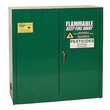 EAGLE Steel Cabinet Pesticide Green 30 Gal, 3NPK4