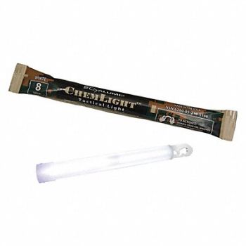 CHEMLIGHT BY CYALUME TECHNOLOGIES Lightstick White 6 L 8 hr PK10, 3NRA8