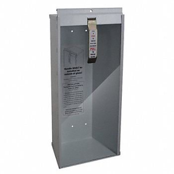 GRAINGER APPROVED Fire Extinguisher Cabinet White Steel, 3NRH2