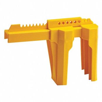 BRADY Ball Valve Lockout Yellow 2 to 8 In., 3NRL9