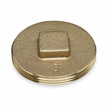 OATEY Cleanout Plug 3 1/2 Brass, 3NWU9