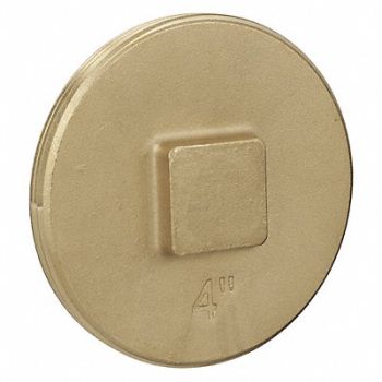 OATEY Cleanout Plug 4 Brass 10 psi, 3NWC9