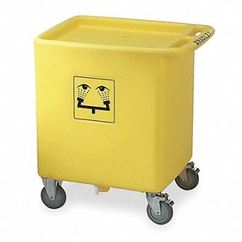 BRADLEY Eyewash Station Waste Container Yellow, 3NY85