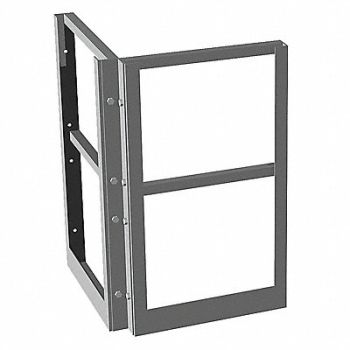 PORTA-KING Corner Guard Rail 24 in Poly Acrylc Enml, 3NYH5