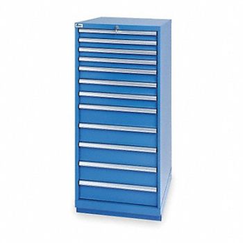 LISTA Mod Drwr Cab 59-1/2 H 12 Drwr Brght Blue, 3NYJ6