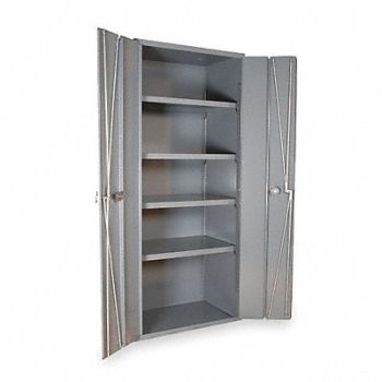 DURHAM MFG Storage Cabinet 84 x36 x18 Gray 4Shlv, 3NYJ9