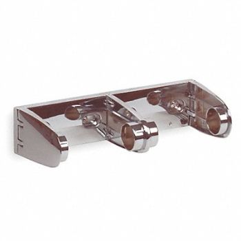 TOUGH GUY Toilet Paper Holder (2) Rolls Polished, 3P914