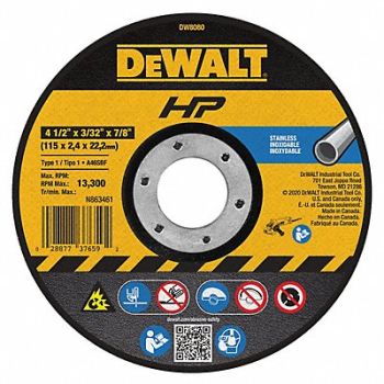 DEWALT CutOff Whl AO 4-1/2 x.093 x7/8 13300rpm, 3PA11