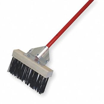 TOUGH GUY Push Broom 60 in Handle L 12 in Face, 3PCA6