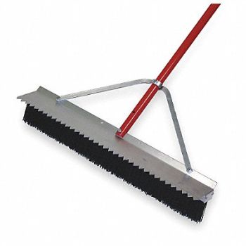 TOUGH GUY Push Broom 66 in Handle L 28 in Face, 3PCC1