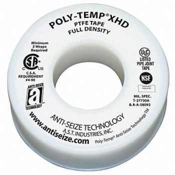 ANTI-SEIZE TECHNOLOGY Thread Sealant Tape 1/2 W White, 3PDK9