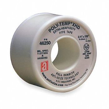 ANTI-SEIZE TECHNOLOGY Thread Sealant Tape 3/4 W White, 3PDL4