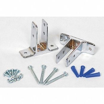 ASI GLOBAL PARTITIONS Urinal Screen Bracket Zinc Bright, 3PEK9