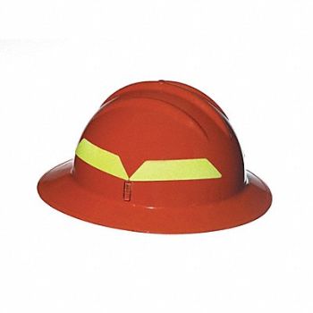 BULLARD Fire Helmet Orange Full-Brim, 3PTY2