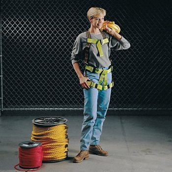 HONEYWELL MILLER Full Body Harness S/M 400lb Black/Green, 3PUG4