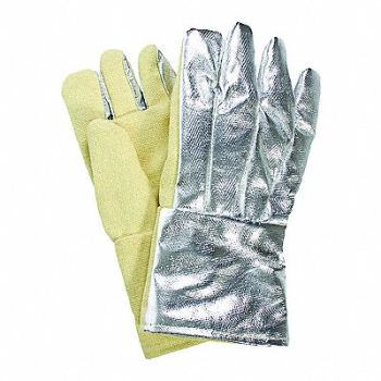 NATIONAL SAFETY APPAREL Aluminized Gloves 600F 14 PR, 3PWH2