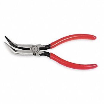 PROTO Bent Needle Nose Plier 6-5/16 L Serrated, 3R209
