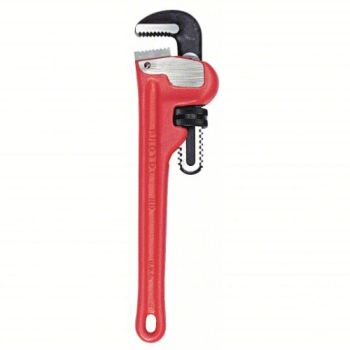 PROTO Pipe Wrench: Cast Iron, 2 in Jaw Capacity, Serrated, 14 in Overall Lg,, 3R415