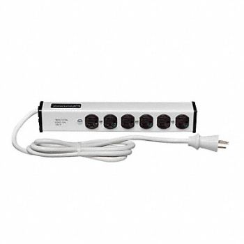 WIREMOLD Outlet Strip 6 Outlet 15A 13-1/4 L Wht, 3RAN6