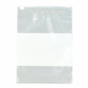 GRAINGER APPROVED Reclosable Poly Bag Slide Seal PK250, 3RB15
