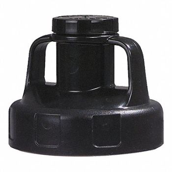 OIL SAFE G3512 Utility Lid w/2 In Outlet HDPE Black, 3REF7