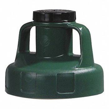 OIL SAFE G3512 Utility Lid w/2 In Outlet HDPE Dk Green, 3REF9