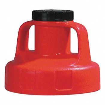OIL SAFE G3512 Utility Lid w/2 In Outlet HDPE Red, 3REG5