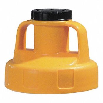 OIL SAFE G3512 Utility Lid w/2 In Outlet HDPE Yellow, 3REG6