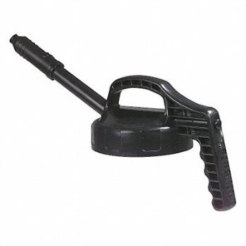 OIL SAFE G3513 Stretch Spout Lid w/0.5 In Outlet Black, 3REG8