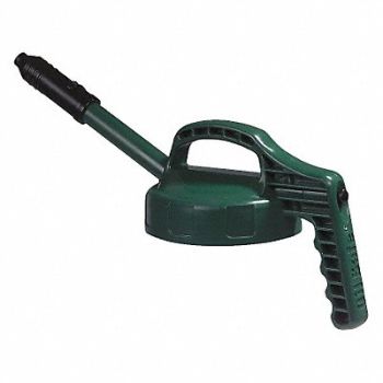 OIL SAFE G3513 Stretch Spout Lid w/0.5 In Out Dk Green, 3REH1