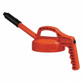 OIL SAFE G3513 Stretch Spout Lid w/0.5 In Outlet Orange, 3REH4