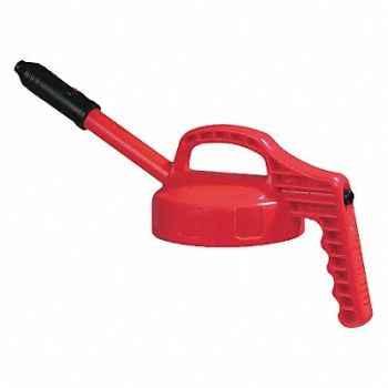 OIL SAFE G3513 Stretch Spout Lid w/0.5 In Outlet Red, 3REH6