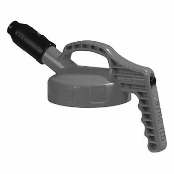 OIL SAFE G3515 Stumpy Spout Lid w/1 In Outlet HDPE Gray, 3REK4