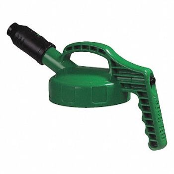 OIL SAFE G3515 Stumpy Spout Lid w/1 In Outlet Mid Green, 3REK5